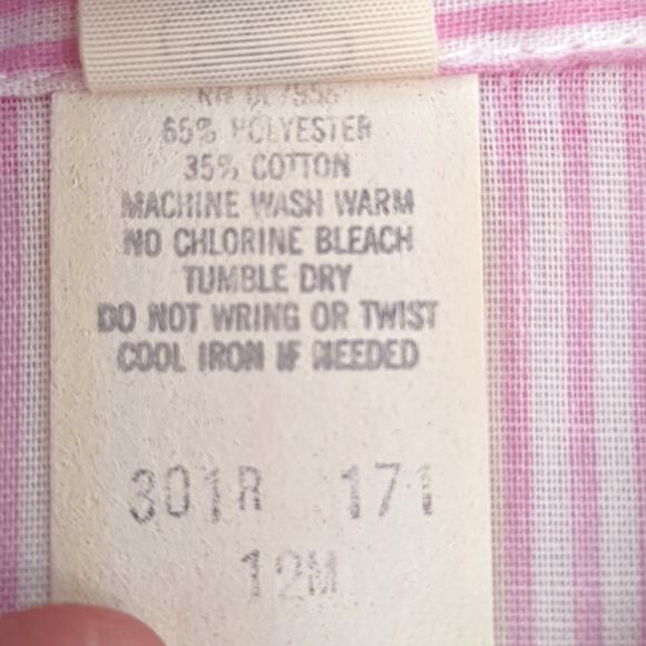 Vintage Clowns Inc Outfit Baby Girls Sz 6-9m Pink Stripe Button Down Shorts - Picture 5 of 5